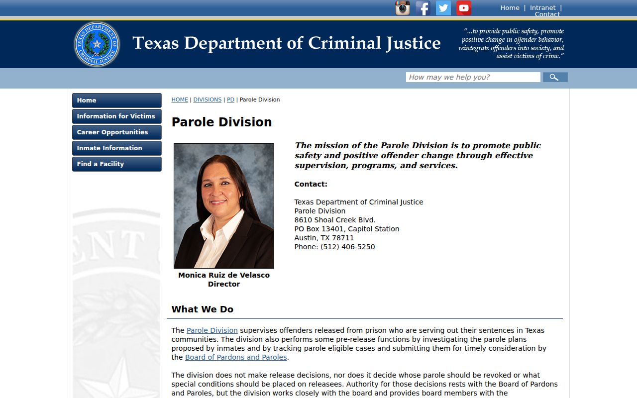 Floyd County arrest record follow-up through the TDCJ Parole Division