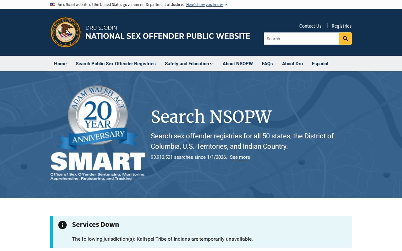 Floyd County sex offender lookup extended through the national NSOPW search