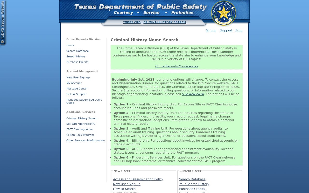 Floyd County criminal record search through Texas DPS